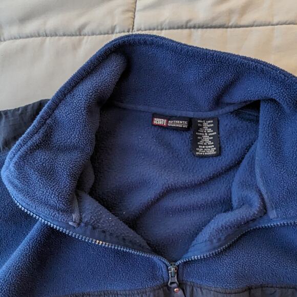 Faded Glory 1/4 Zip Fleece Pullover Sweater Men's Large Blue Casual Pre-Owned - Picture 5 of 5